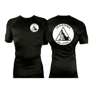 Idahome Jiu Jitsu All Black Custom Rash Guards Short Sleeves #8140 A