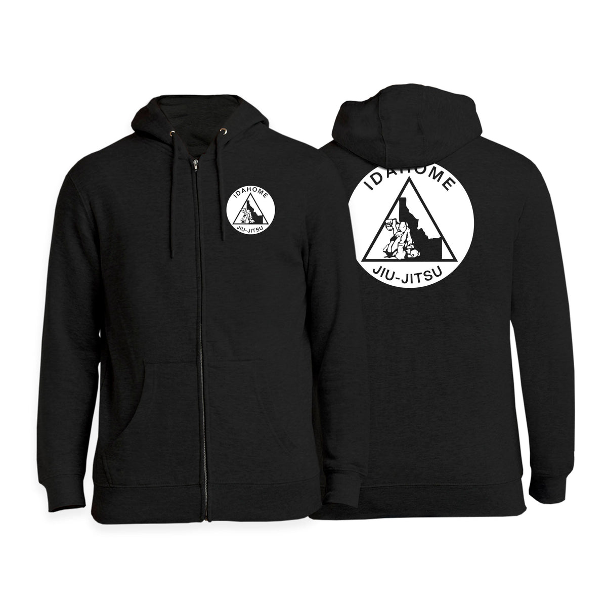 Idahome Jiu Jitsu Academy Zip-Up Hoodies #8140 A