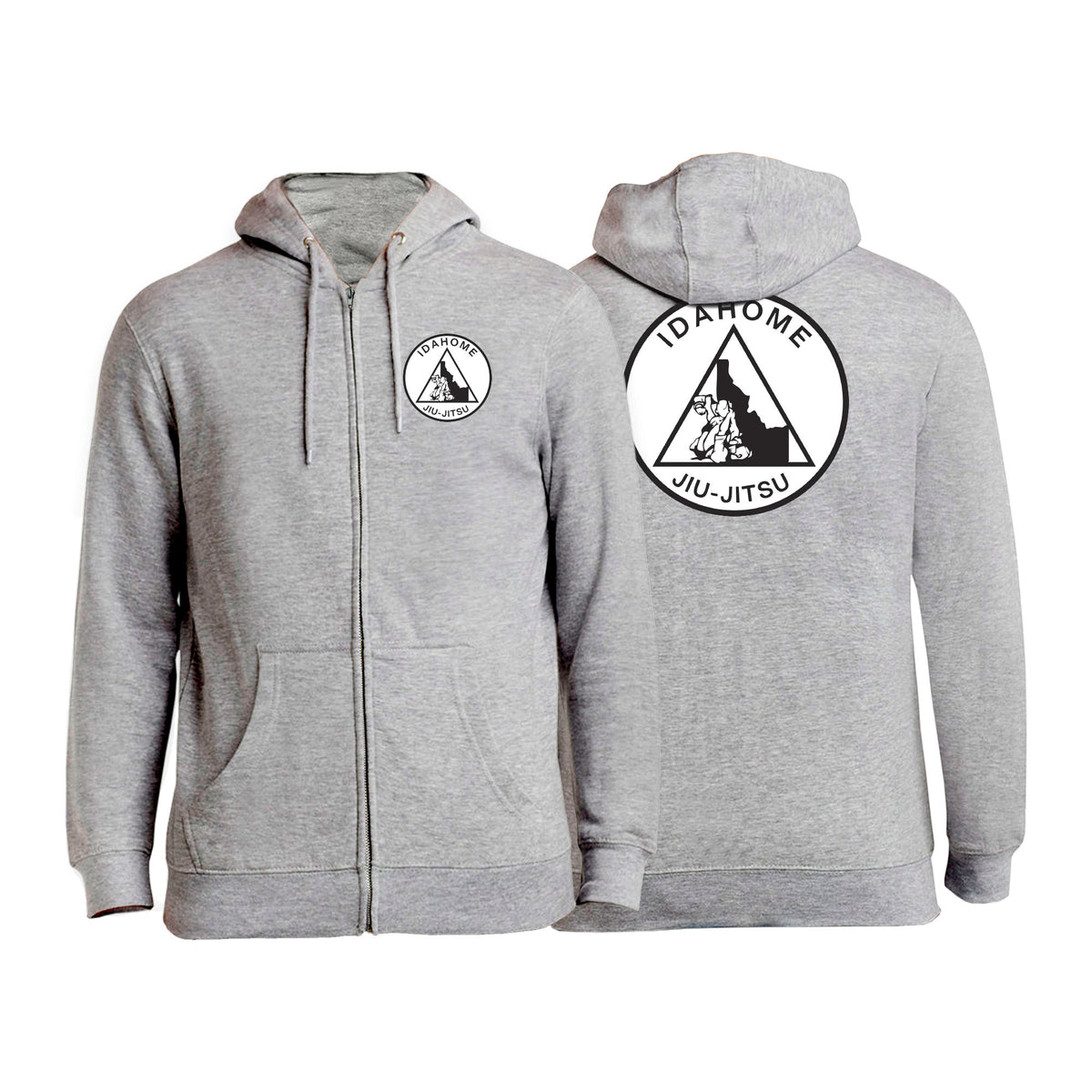 Idahome Jiu Jitsu Academy Zip-Up Hoodies #8140 A