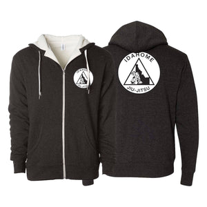 Idahome Jiu Jitsu Academy Sherpa Lined Zip-Up Hoodie #8140 A