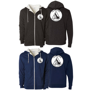 Idahome Jiu Jitsu Academy Sherpa Lined Zip-Up Hoodie #8140 A