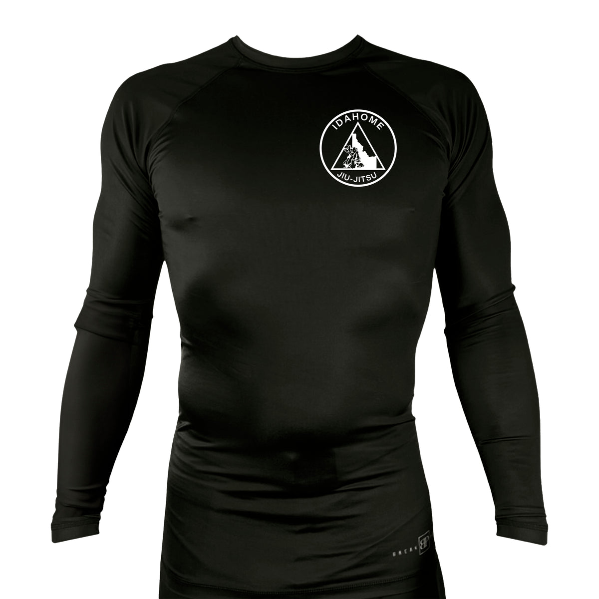 Idahome Jiu Jitsu All Black Custom Rash Guards Long Sleeves #8140 B