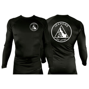 Idahome Jiu Jitsu All Black Custom Rash Guards Long Sleeves #8140 B
