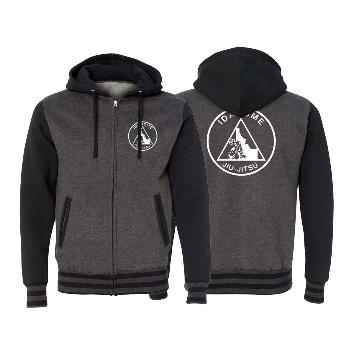 Idahome Jiu Jitsu Academy Varsity Zip-Up Hoodies #8140 B