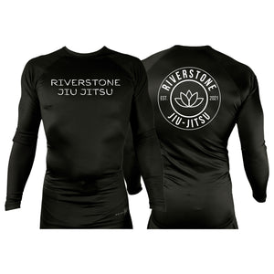Riverstone Jiu-Jitsu All Black Custom Rash Guards Long Sleeves #8141 A