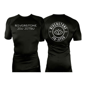 Riverstone Jiu-Jitsu All Black Custom Rash Guards Short Sleeves #8141 A