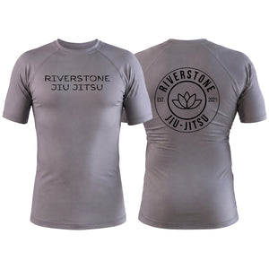Riverstone Jiu-Jitsu Gray Custom Rash Guards Short Sleeve #8141 A