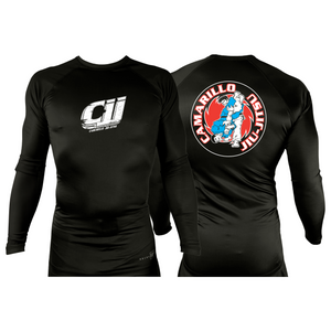 Camarillo Jiu Jitsu All Black Custom Rash Guards Long Sleeves #8142 A
