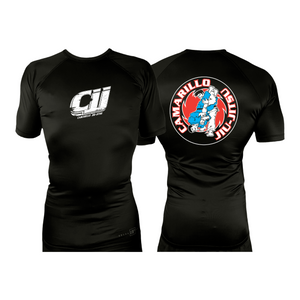 Camarillo Jiu Jitsu All Black Custom Rash Guards Short Sleeves #8142 A