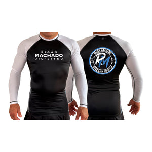 Team Rigan Machado All Black Ranked Long Sleeve Rash Guards #8143 A