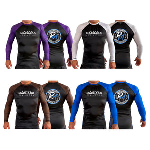 Team Rigan Machado All Black Ranked Long Sleeve Rash Guards #8143 A