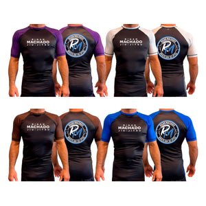 Team Rigan Machado All Black Ranked Short Sleeve Rash Guards #8143 A