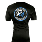 Team Rigan Machado All Black Custom Rash Guards Short Sleeves #8143 A