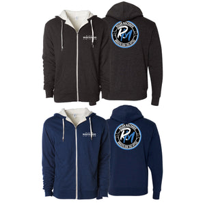 Team Rigan Machado Academy Sherpa Lined Zip-Up Hoodie #8143 B