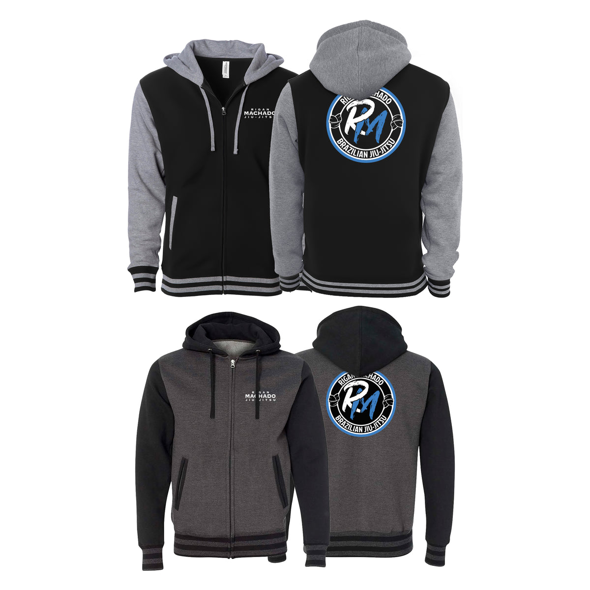 Team Rigan Machado Academy Varsity Zip-Up Hoodies #8143 B