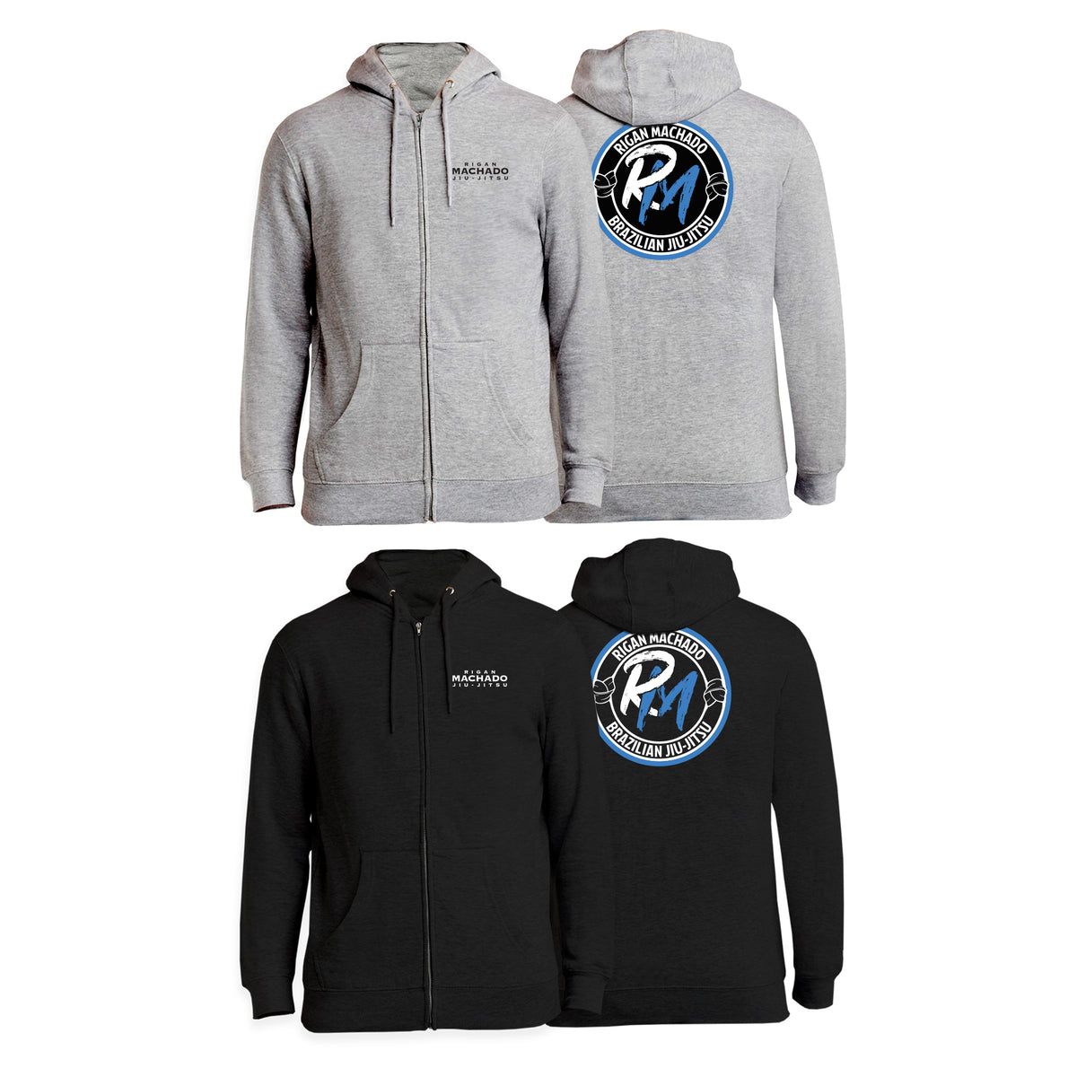Team Rigan Machado Academy Zip-Up Hoodies #8143 B