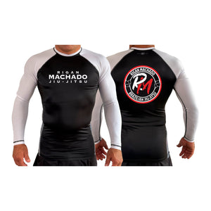 Team Rigan Machado All Black Ranked Long Sleeve Rash Guards #8143 C