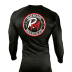 Team Rigan Machado All Black Custom Rash Guards Long Sleeves #8143 C