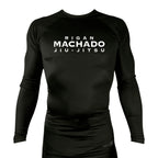 Team Rigan Machado All Black Custom Rash Guards Long Sleeves #8143 C