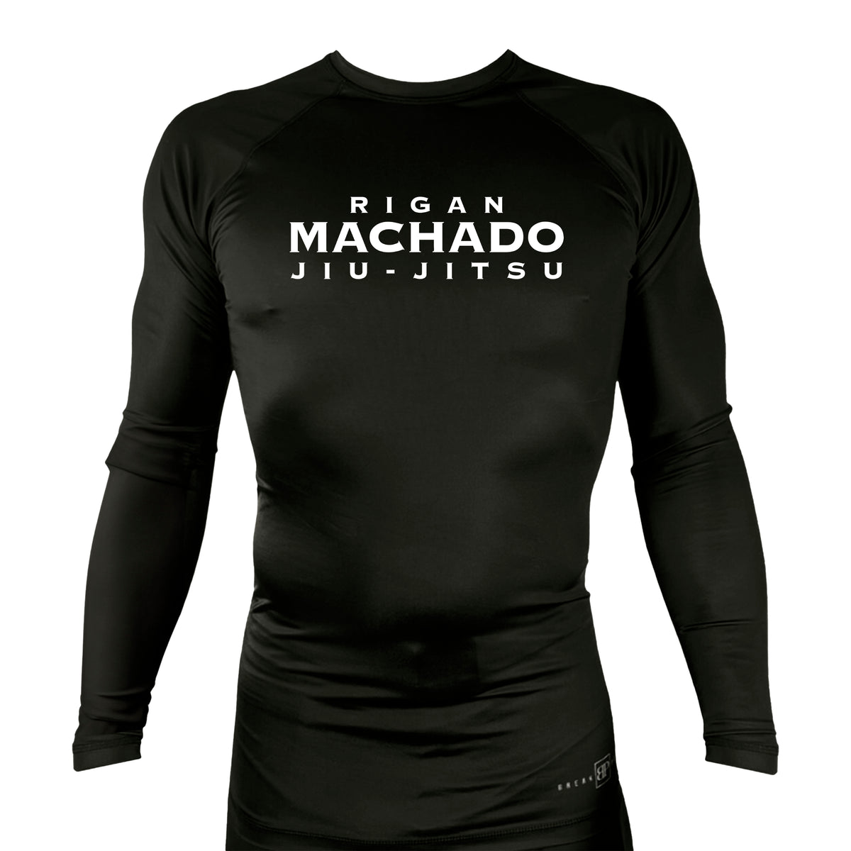 Team Rigan Machado All Black Custom Rash Guards Long Sleeves #8143 C