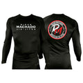 Team Rigan Machado All Black Custom Rash Guards Long Sleeves #8143 C