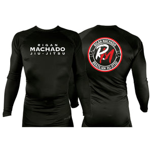 Team Rigan Machado All Black Custom Rash Guards Long Sleeves #8143 C