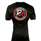 Team Rigan Machado All Black Custom Rash Guards Short Sleeves #8143 C