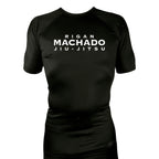 Team Rigan Machado All Black Custom Rash Guards Short Sleeves #8143 C