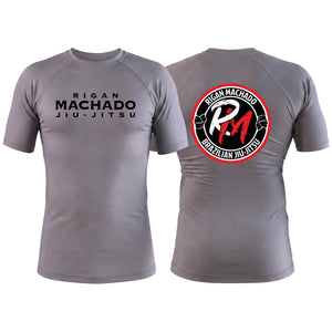 Team Rigan Machado Gray Custom Rash Guards Short Sleeve #8143 C