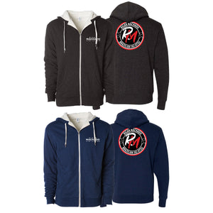 Team Rigan Machado Academy Sherpa Lined Zip-Up Hoodie #8143 D
