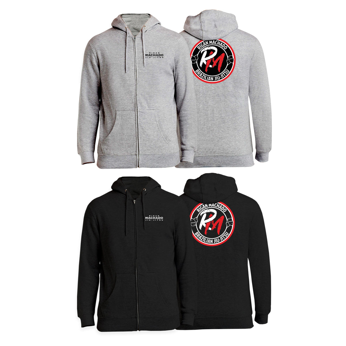 Team Rigan Machado Academy Zip-Up Hoodies #8143 D
