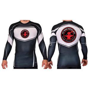 ACS MMA Academy Rash Guards Black/White #8144 A