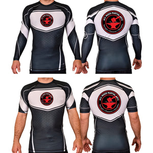 ACS MMA Academy Rash Guards Black/White #8144 A