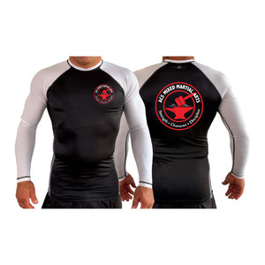 ACS MMA Academy All Black Ranked Long Sleeve Rash Guards #8144 A