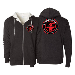 ACS MMA Academy Sherpa Lined Zip-Up Hoodie #8144 A