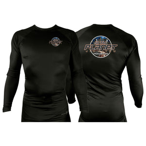 10th Planet HTX All Black Custom Rash Guards Long Sleeves #8145 A
