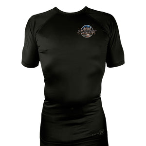 10th Planet HTX All Black Custom Rash Guards Short Sleeves #8145 A