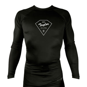Garth Taylor Jiu-Jitsu and Martial Arts All Black Rash Guards Long Sleeves #8146 A