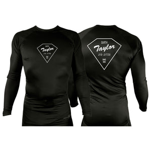 Garth Taylor Jiu-Jitsu and Martial Arts All Black Rash Guards Long Sleeves #8146 A