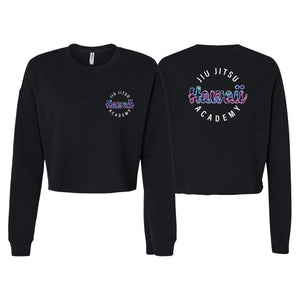 Hawaii Jiu Jitsu Women's Cropped Crewneck Sweatshirt #8147 A