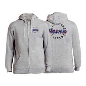 Hawaii Jiu Jitsu Academy Zip-Up Hoodies #8147 A