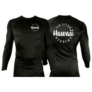 Hawaii Jiu Jitsu All Black Custom Rash Guards Long Sleeves #8147 B