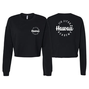 Hawaii Jiu Jitsu Women's Cropped Crewneck Sweatshirt #8147 B
