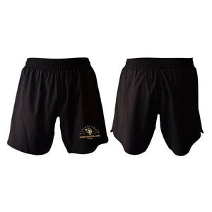 Black Cat Mixed Martial Arts and Self Defense All Black Custom Shorts 2.0 #8148 A