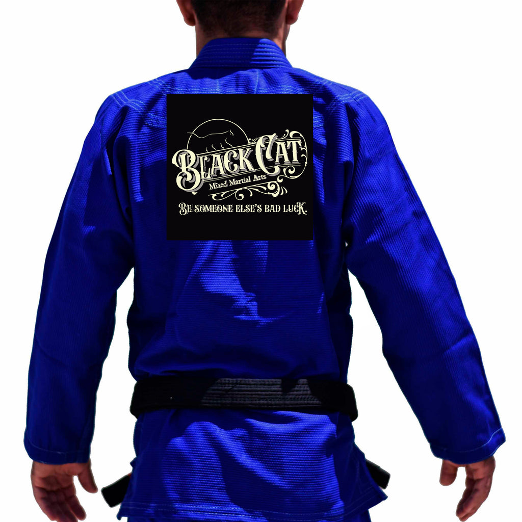 Black Cat Mixed Martial Arts and Self Defense Academy Adults Gi - Blue #899