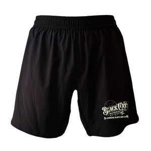 Black Cat Mixed Martial Arts and Self Defense All Black Custom Shorts 2.0 #8148 B