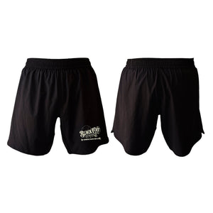 Black Cat Mixed Martial Arts and Self Defense All Black Custom Shorts 2.0 #8148 B