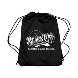 Black Cat Mixed Martial Arts and Self Defense Academy Drawstring Bags #8148 A