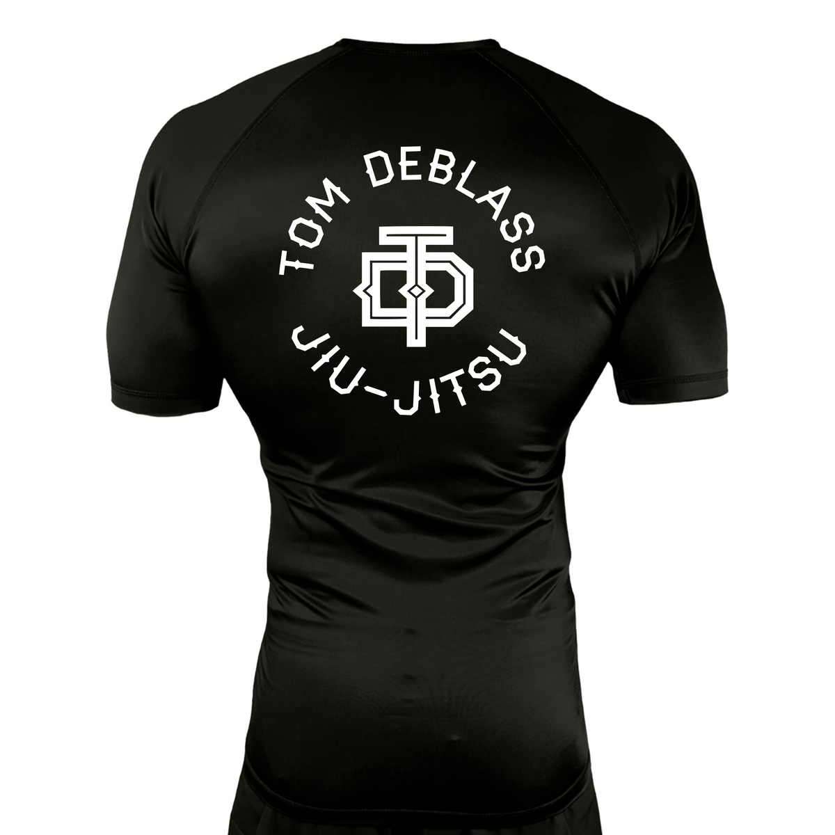 Boss Grappling All Black Custom Rash Guards Short Sleeves #8149 A
