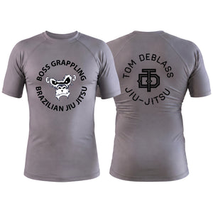 Boss Grappling Gray Custom Rash Guards Short Sleeve #8149 A